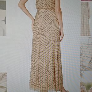 Adrianna Papell Women's Long Beaded Dress